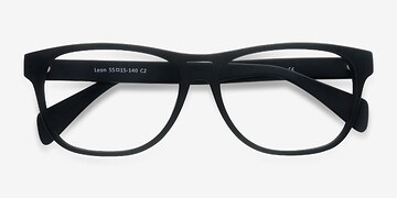 Matte Black Leon -  Acétate Lunettes de vue