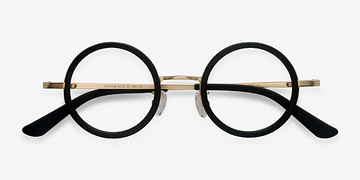 Noir Roaring -  Vintage Acetate, Metal Lunettes de vue