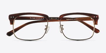 Striped Brown The Woods -  Designer Métal Lunettes de vue
