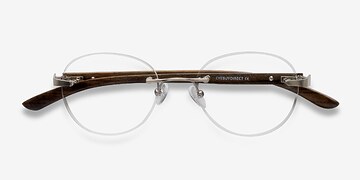 Matte Silver Fuse -  Légèreté Bois mixte Lunettes de vue