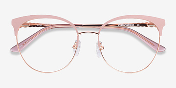 Pink Rose Gold Gem -  Coloré Métal Lunettes de vue