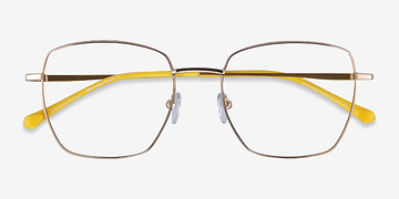 Gold Yellow Genuine -  Métal Lunettes de vue