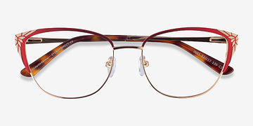 Burgundy Gold Ines -  Métal Lunettes de vue