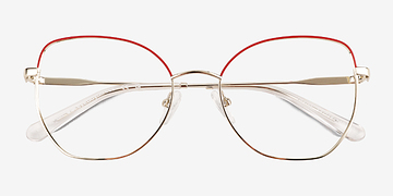 Shiny Gold Red Desire -  Métal Lunettes de vue