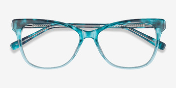 Bleu Rosalie -  Coloré Acétate Lunettes de vue