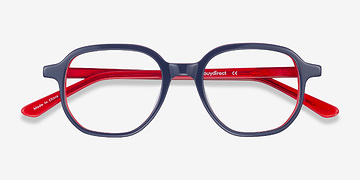 Navy & Red States -  Coloré Acétate Lunettes de vue
