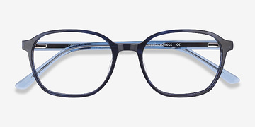 Blue Striped Efficient -  Classiques Acétate Lunettes de vue