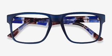 Navy Floral Terrain -  Plastique Lunettes de vue