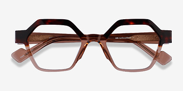 Tortoise Clear Brown Hexed -  Acétate Lunettes de vue