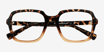 Brown Floral Coonrod -  Plastique Lunettes de vue