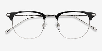 Black Silver Relive -  Vintage Acetate, Metal Lunettes de vue
