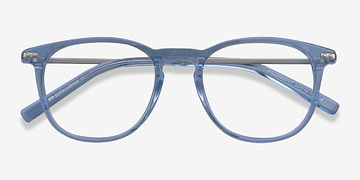Bleu Villeneuve -  Coloré Acetate, Metal Lunettes de vue