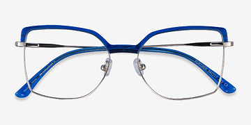 Blue & Silver Further -  Acetate, Metal Lunettes de vue