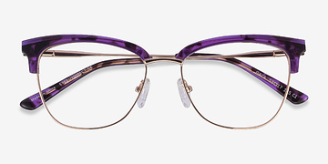 Purple & Gold Gala -  Acetate, Metal Lunettes de vue