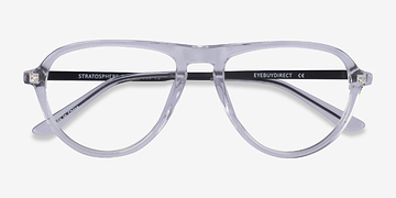 Clear Matte Black Stratosphere -  Métal Lunettes de vue