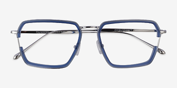 Clear Blue Silver Tsundoku -  Métal Lunettes de vue