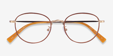 Brown Gold Kofu -  Métal Lunettes de vue