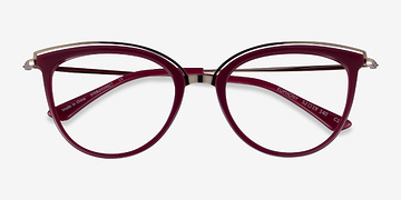 Burgundy Gold Euphony -  Métal Lunettes de vue