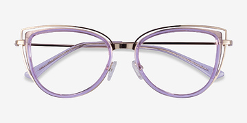 Clear Purple Gold Clarinet -  Métal Lunettes de vue