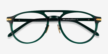 Dark Green Gold Aston -  Métal Lunettes de vue