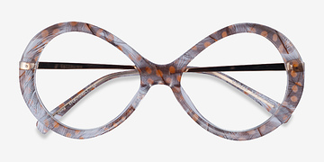 Orange Striped Endless -  Métal Lunettes de vue