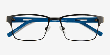 Matte Black Blue Victory -  Métal Lunettes de vue