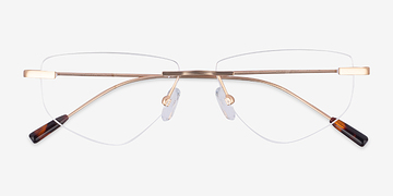 Matte Gold Phil -  Métal Lunettes de vue