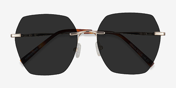 Doré Genoa -  Métal Lunettes de soleil