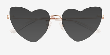 Matte Rose Gold Priya -  Métal Lunettes de soleil