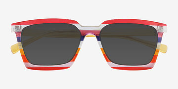Striped Rainbow Own It -  Plastique Lunettes de soleil