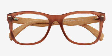 Brun Nature -  Bois mixte Lunettes de vue