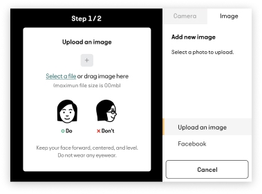 upload an image to enable virtual try on.